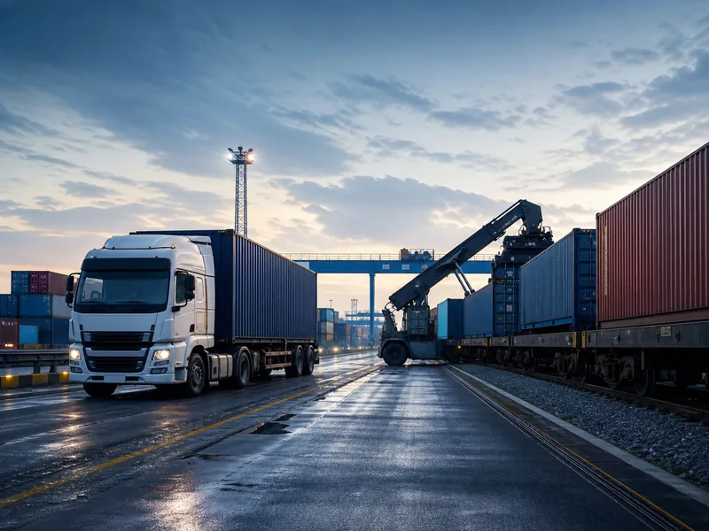 Bãi trung chuyển container đa phương thức cạnh đường sắt